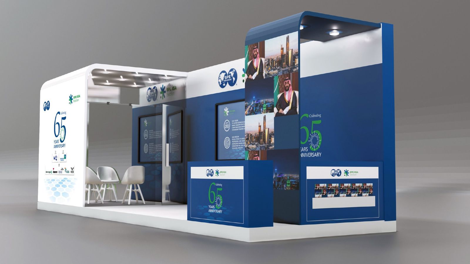 3D render of the SPE-KSA booth at IPTC 2024